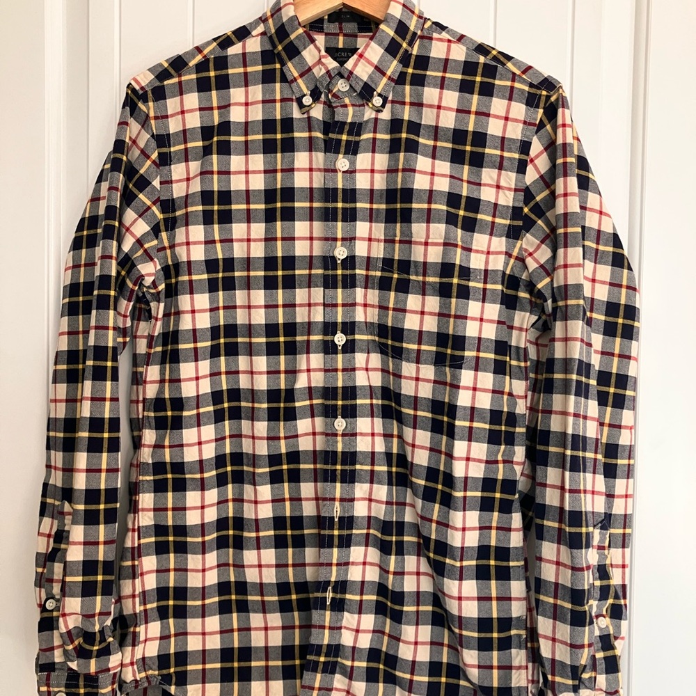 J. Crew Multicolor Plaid Casual Shirt